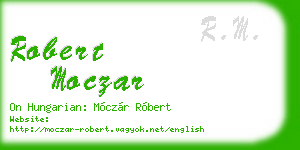 robert moczar business card